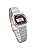 Casio LA670 Series Women's Digital Wristwatch, Overseas Model, Silver x Bordeaux LA670WA-4, Bracelet Type