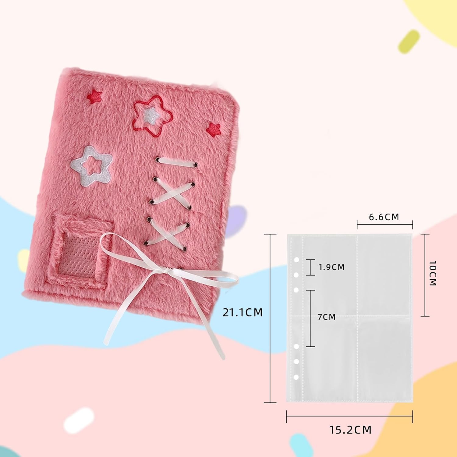 DREAM STYLE (Photo Album + 20 Pages) Card Holder Card File Card Case Photo Storage Holder Large Capacity Card Case (Purple)