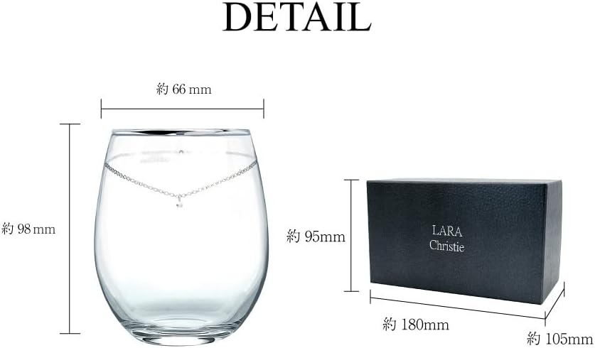 LARA Christie lh-84-0001p Glass Pair Platinum, Gold Rimmed Tumbler