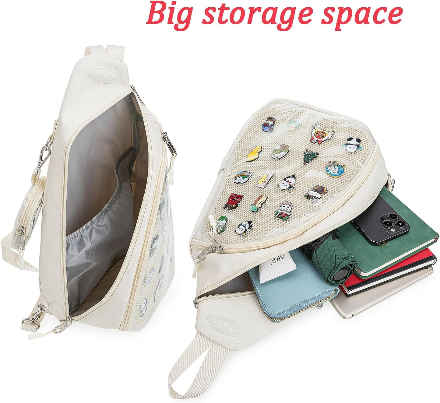 Oxford Ita Bag - Bolsa de hombro individual Mochila para senderismo | Pin Display Esmalte Pines