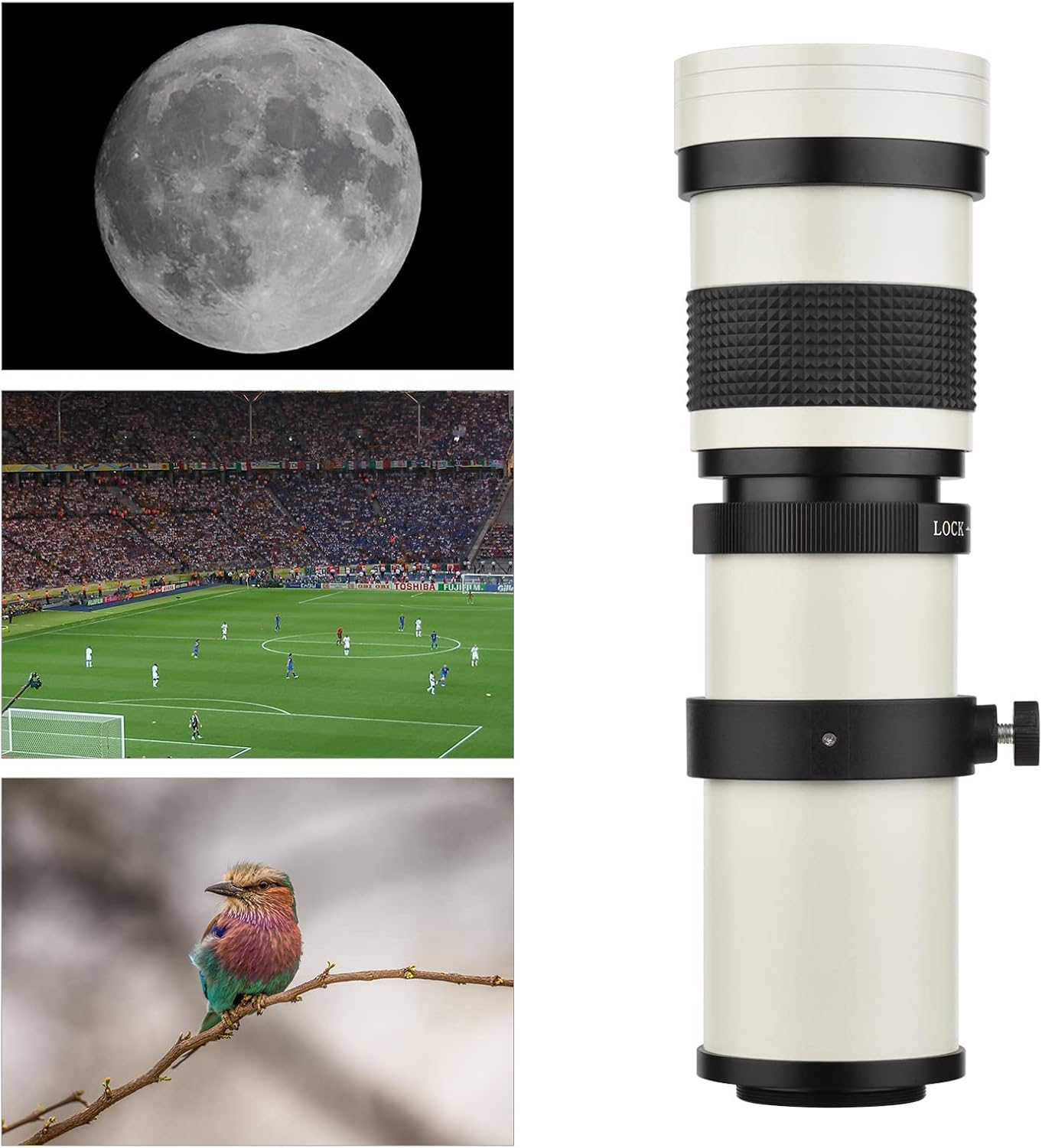 Super Telephoto Zoom Lens F/8.3-16 420-800mm T-Mount | For Canon Nikon Sony Fujifilm Olympus Cameras | Universal 1/4 Thread Replacement