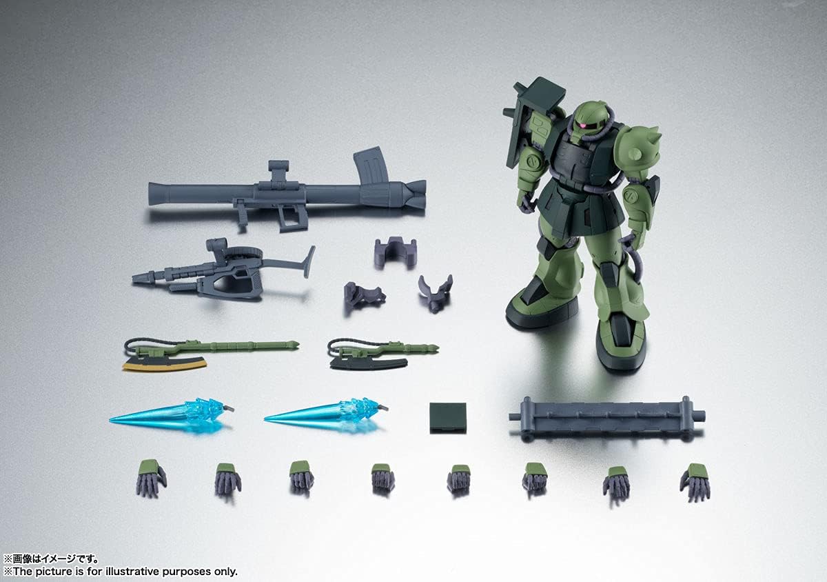 Robot Spirits BAS62984 Mobile Suit Gundam 08th MS Platoon [SIDE MS] MS-06JC Land Battle Type Zaku II JC Type Version A.N.I.M.E. Approx. 4.9 inches (125 mm), PVC & ABS Pre-painted Action Figure