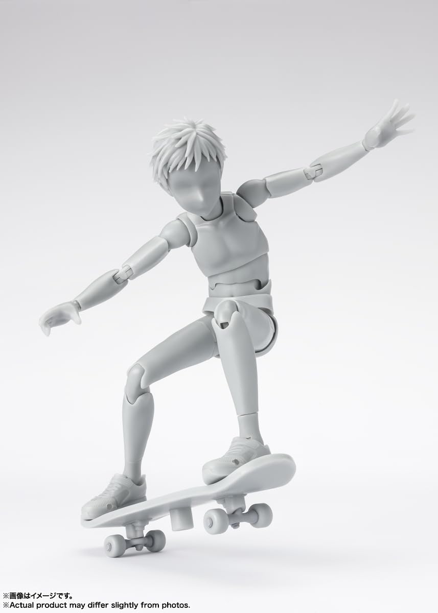 S.H. Figuarts Body-kun School Life Edition DX Set (Gray Color Ver.) Approx. 5.3 inches (135 mm), PVC & ABS Action Figure