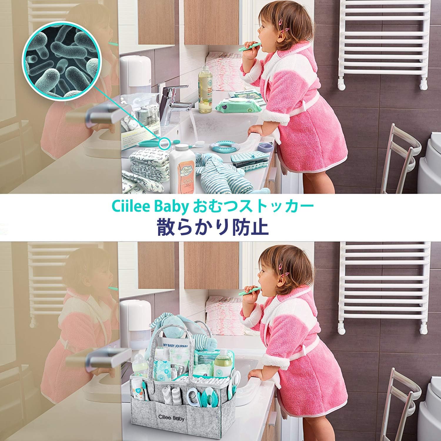 Diaper Stocker, More Durable and Secure, Diaper Storage Case, Foldable, Storage Box, Baby Supplies Storage Bag, Diaper Stocker, Baby Toys, Accessories Storage, Gray, Basket, Baby Shower Gift, Baby