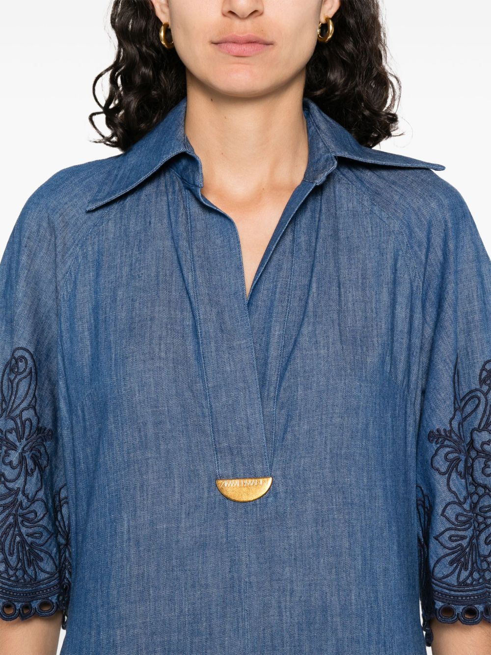 Zimmermann ZIMMERMANN COCO刺繍デニムドレス - Image 6