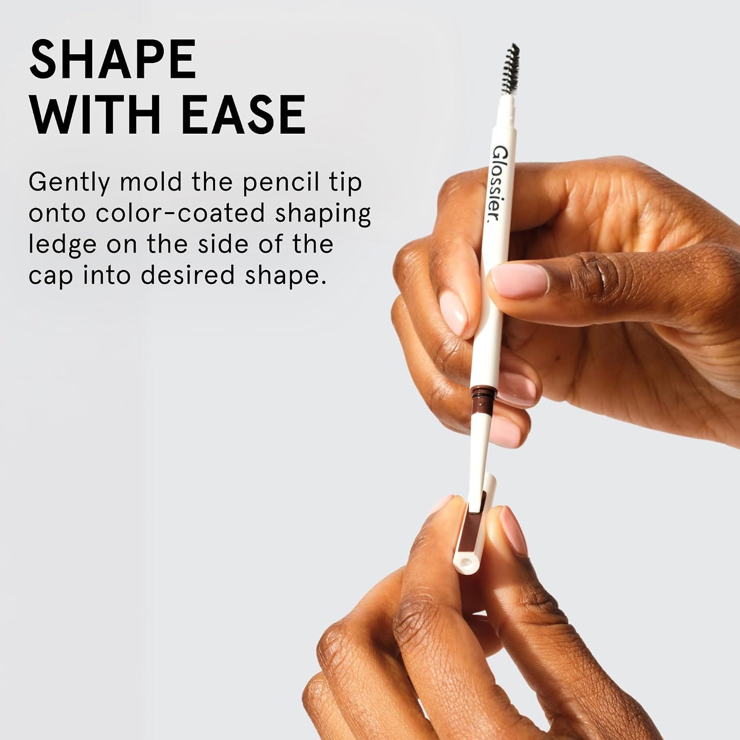 Glossier Boy Brow Arch, Cool Dark Brown Eyebrow Pencil - 2-in-1 Dual-Tip Precision & Fill, Thin Mechanical Brow Pencil, Cream Pomade for Smudge-Resistant Longwear Hair-Like Strokes, Fills Sparse Areas