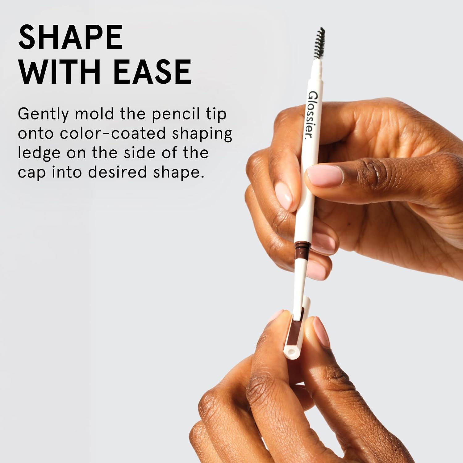 Glossier Boy Brow Arch, Cool Dark Brown Eyebrow Pencil - 2-in-1 Dual-Tip Precision & Fill, Thin Mechanical Brow Pencil, Cream Pomade for Smudge-Resistant Longwear Hair-Like Strokes, Fills Sparse Areas