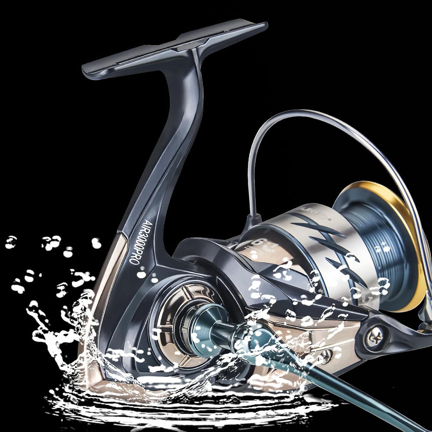 Spinning Reel, Saltwater Fishing, Carbon Fiber Body, Shallow Groove Aluminum Spool, 6/1 Stainless Steel Bearing, Reverse Switch, Far Throw Fishing Lightweight 2000-3000 No