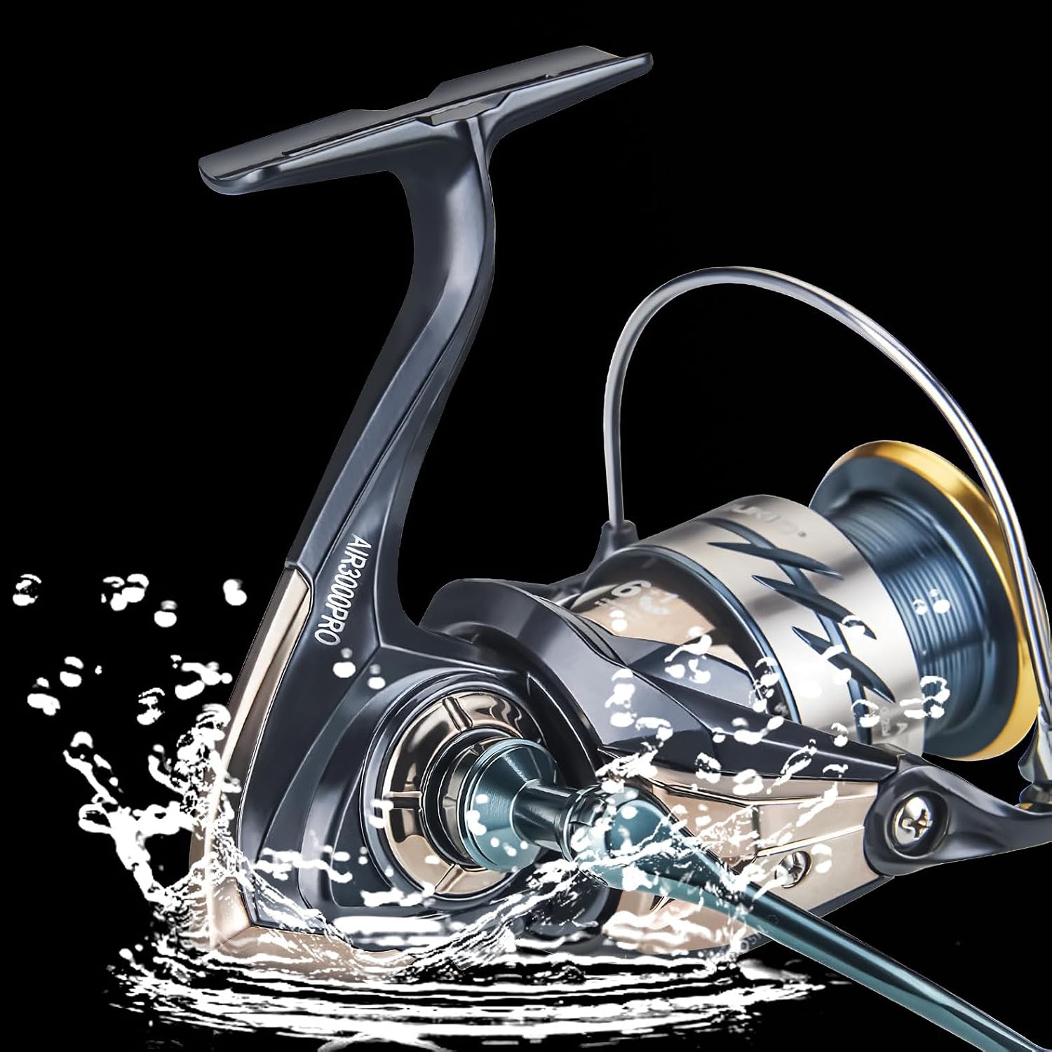 Spinning Reel, Saltwater Fishing, Carbon Fiber Body, Shallow Groove Aluminum Spool, 6/1 Stainless Steel Bearing, Reverse Switch, Far Throw Fishing Lightweight 2000-3000 No