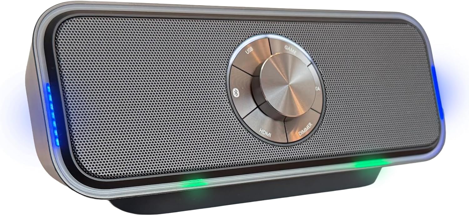 Pioneer Sound Tech Desktop Gaming Speaker Compact Front Speaker with LED Sound Sensing Meter TQ-FG3000