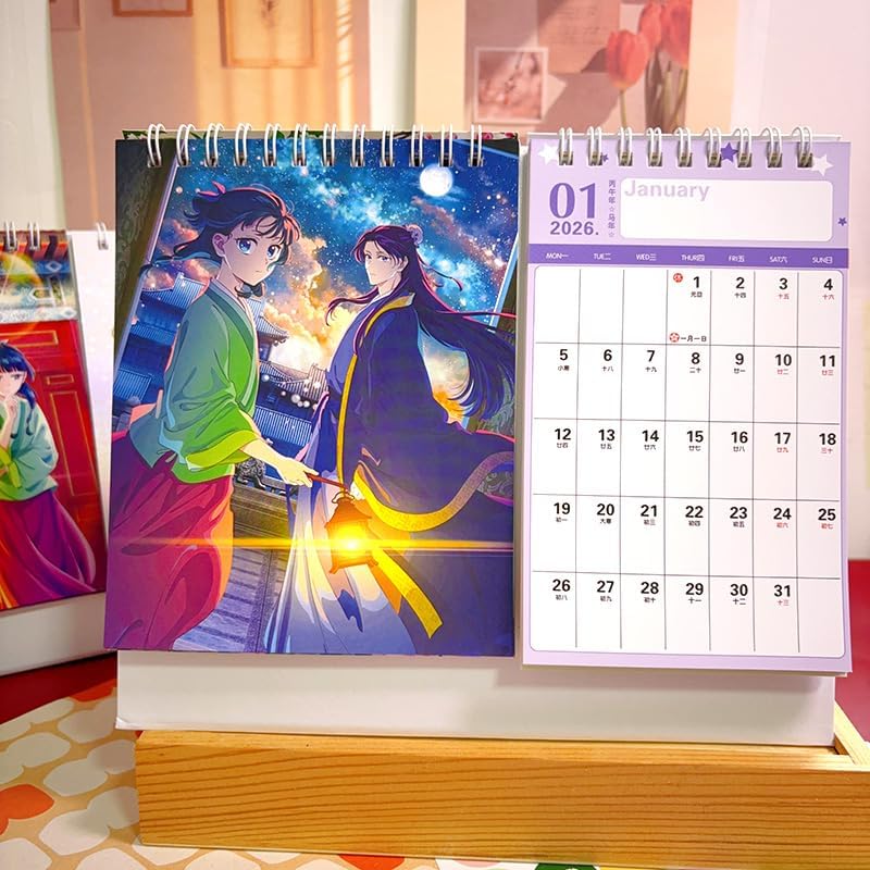 2026-2027年 薬屋のひとりごと 卓上カレンダー ギフトボックス付き 猫猫 マオマオ カレンダー アニメ 萌えグッズ 写真 実用性 置物 オフィス用品 新年 お正月 卒業記念品 ハロウィン クリスマス 贈り物 プレゼント [並行輸入品]