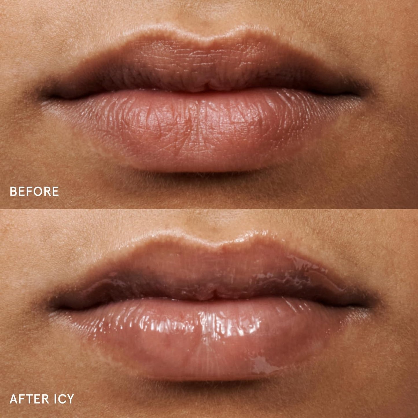 Glossier Lip Glaze - Hydrating Lip Oil Cream, Tinted High-Shine Finish + Apricot, Raspberry, Shea Butter & Menthol Cooling - Lightweight, Up to 12Hr Hydration - Icy, Clear Blue, 8 ml.