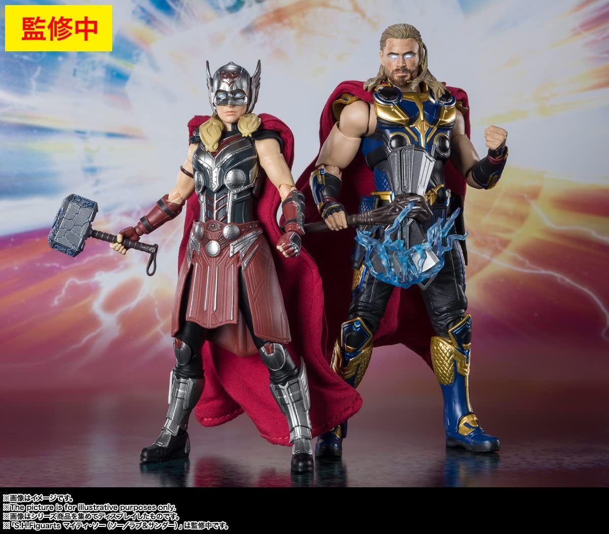 BANDAI SPIRITS S.H. Figuarts Marvel Mighty Thor (Thor/Love & Thunder) Approx. 6.5 inches (165 mm), ABS & PVC & Fabric, Pre-painted Action Figure