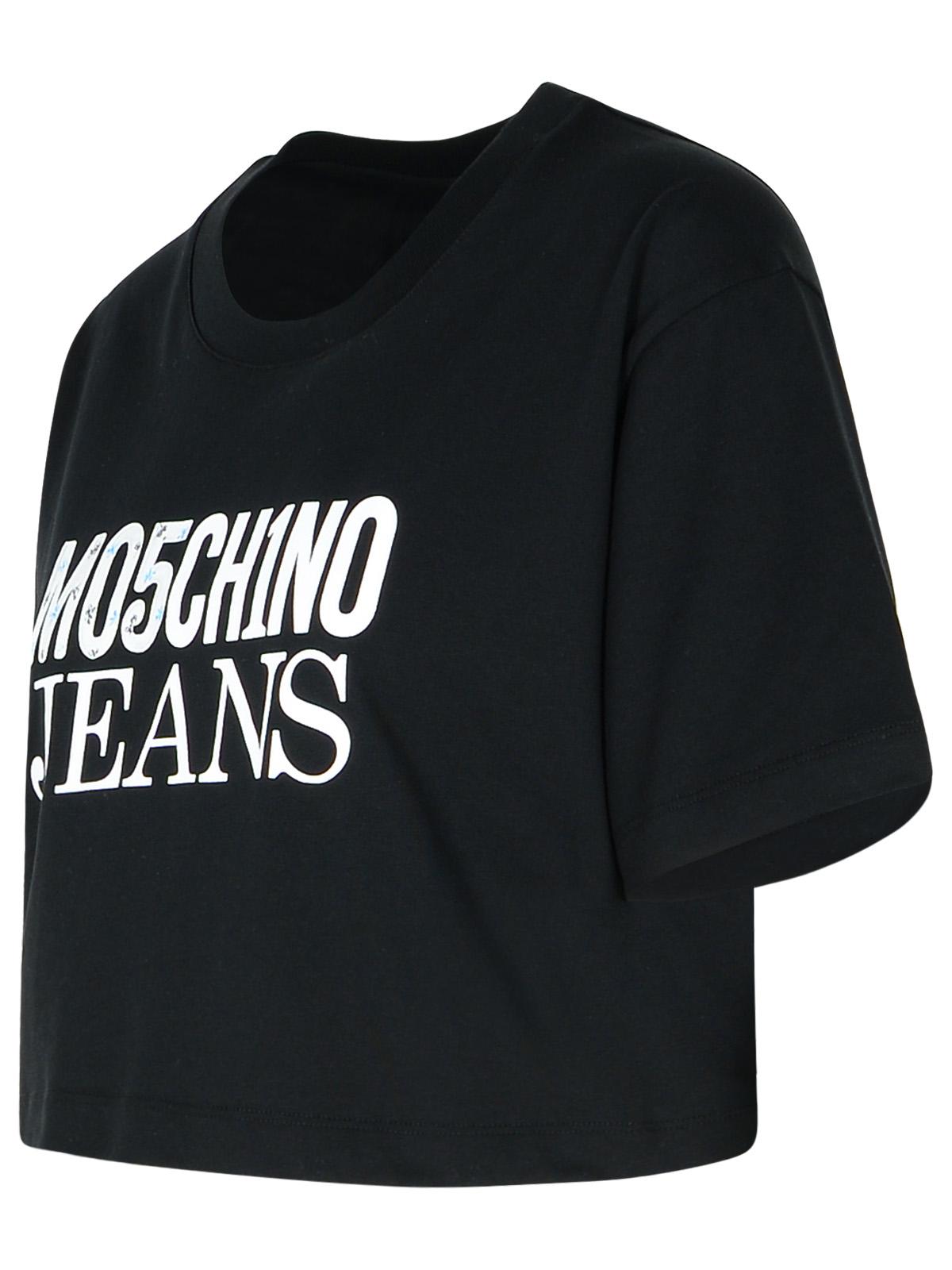 Moschino モスキーノジーンズブラックコットンTシャツ - Image 6