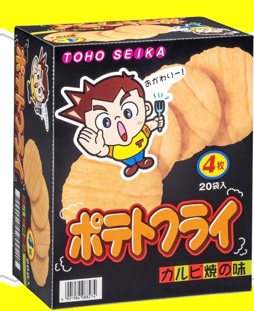 Toho Confectionery Assorted Fried Potato Butter, Kalbi, Fried Chicken, Set of 30 Bags