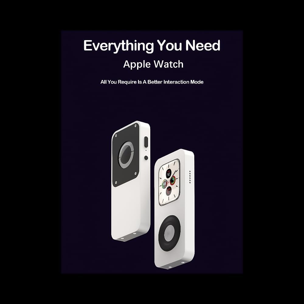 Apple Watch Series 7/8/9 Retro Gaming Protective Cover for iWatch Pod Expander, White/Black (Black)