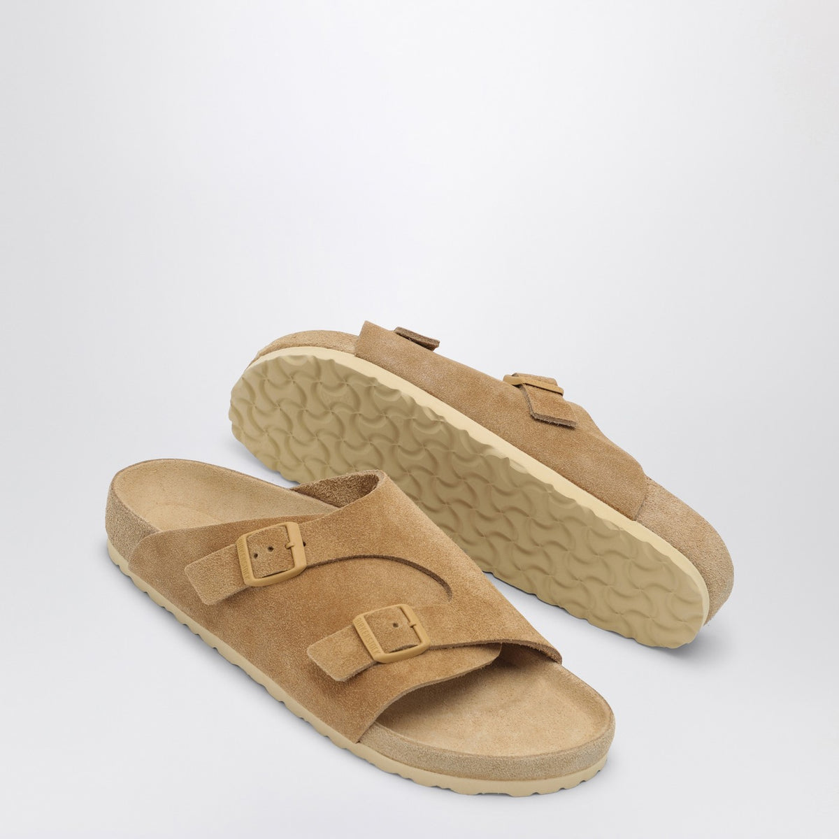 Birkenstock Birkenstockスライドzürichエクサイトクリームは、スエードで色を付けます - Image 6