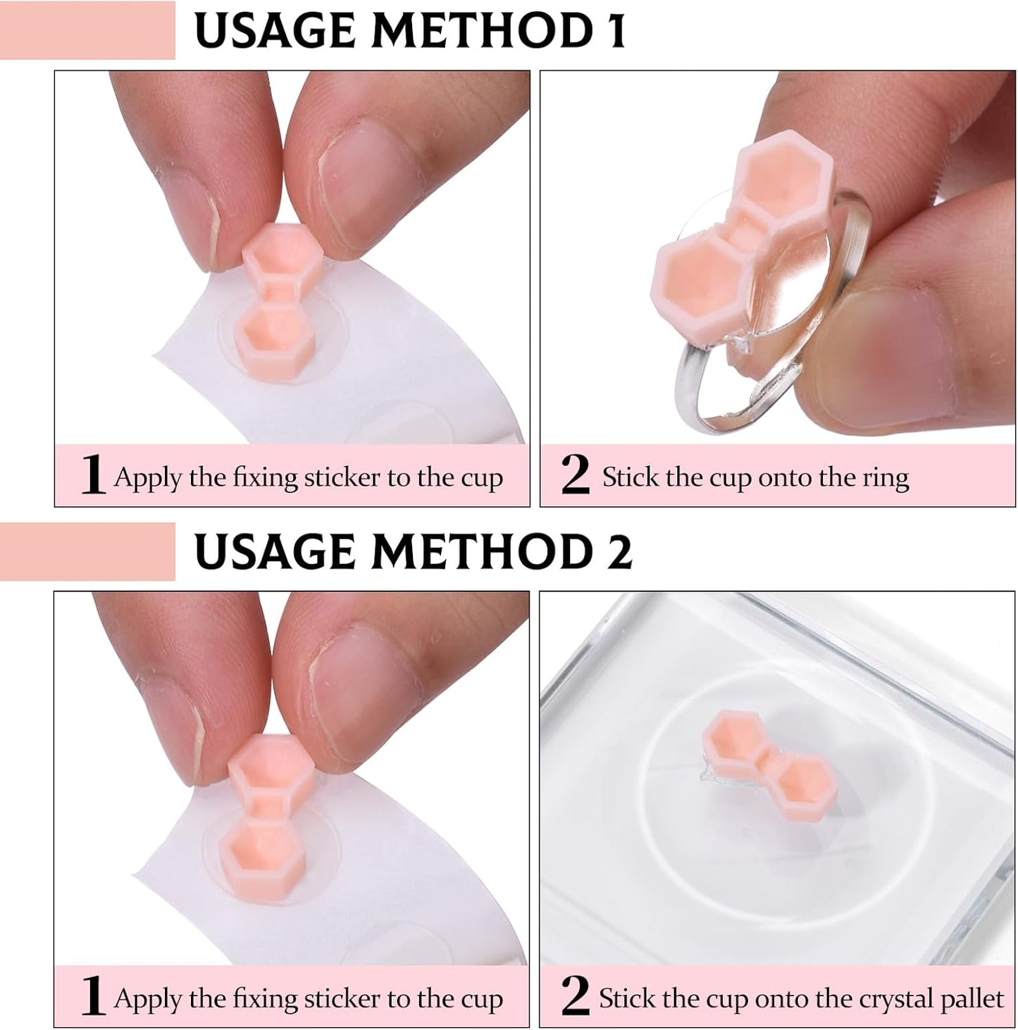 UAKEREDまつげエクステンションゴムカップ200個菱形ミニまつげゴムラック二重穴まつげ接ぎ木供給