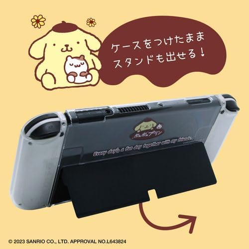 ALG-NSUQPNSC (Allone) Switch OLED Game Separated Clear Case #Unipo Sanrio Characters Pom Pom Pudding, 9.6 x 0.8 x 4.1 inches (24.5 x 2 x 10.5 cm), Can be charged with the case with the game, High