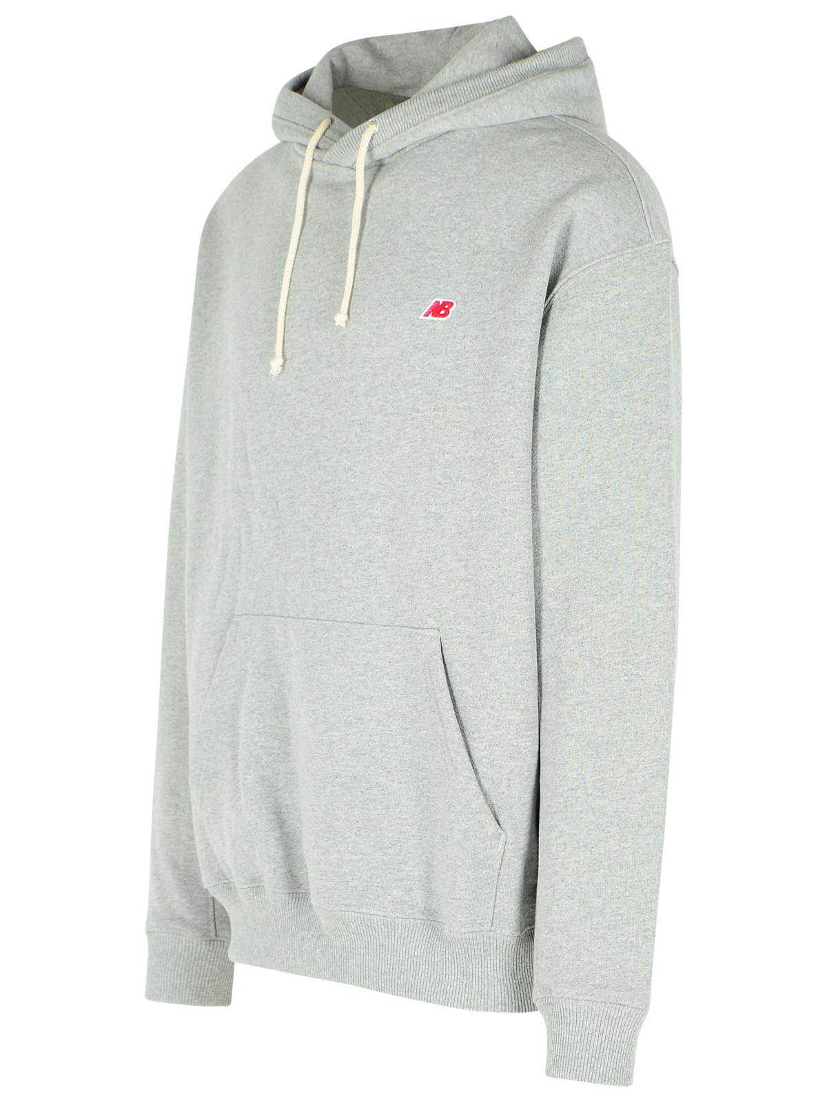 Designer Brand ニューバランスグレーコットンスウェットシャツ - Image 6