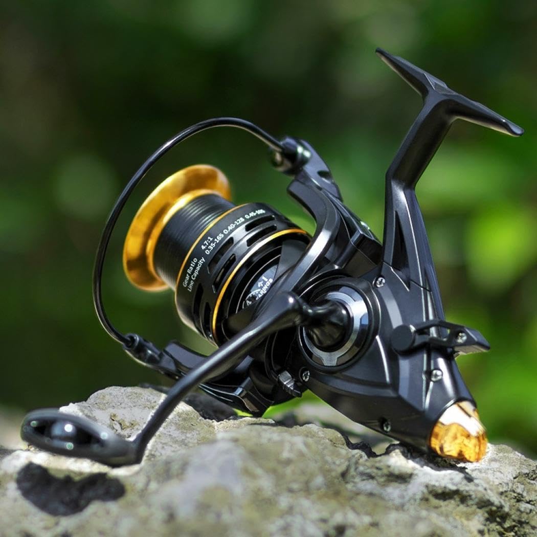 Spinning Reel Rear Drag, Front and Rear Beginner, Practice, Left/Right Interchange, Smooth Rotation, Bearings 4+1, 22.0 lbs (10 kg) / 26.5 lbs (12 kg), Distance Toss, Lightweight, Strong Drag,