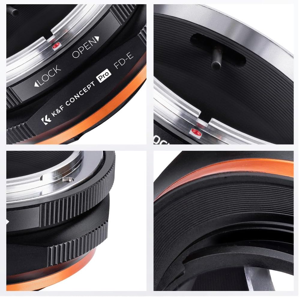 K&F Concept Mount Adapter FD Mount E-Mount Canon FD Lens to Sony NEX Camera PRO II Matte Finish Anti-Glare Infinity M13105