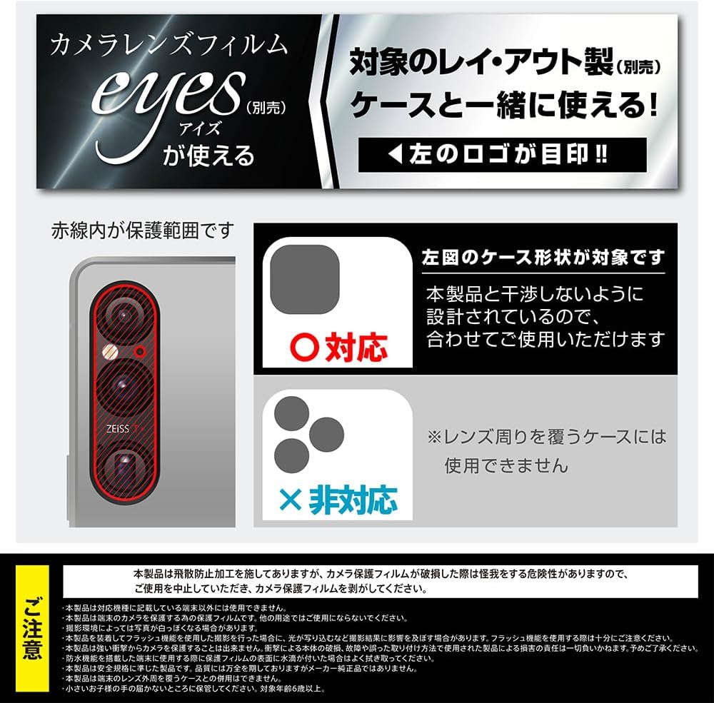 Layout Xperia 1 VI Camera Film Glass Xperia1VI SO-51E Xperia 1VI Glass Film Camera Lens Film Glass Camera Protection Lens Protection Camera Lens