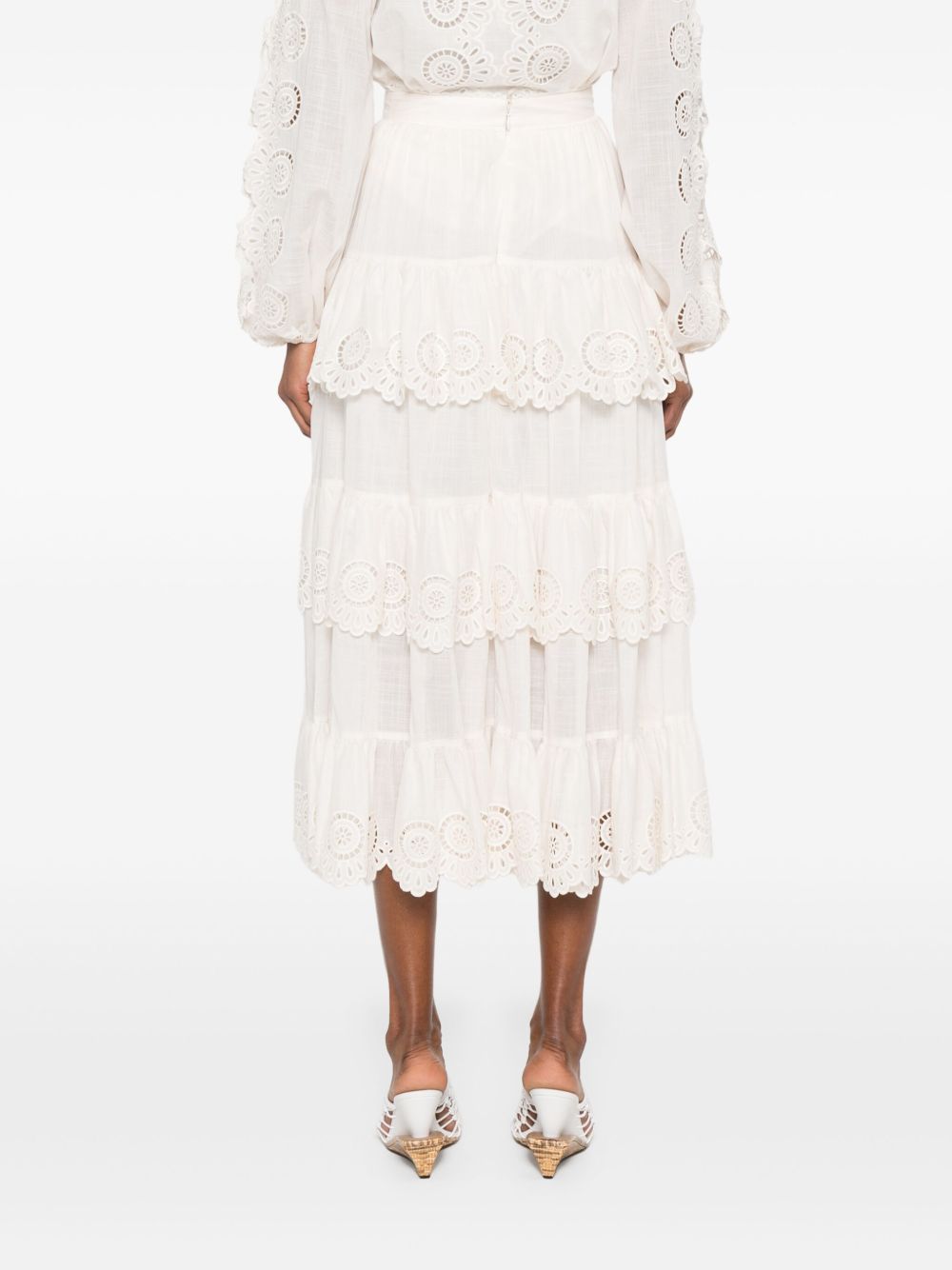 Zimmermann Zimmermann Lucky Embroidered Midi Skirt - Image 6