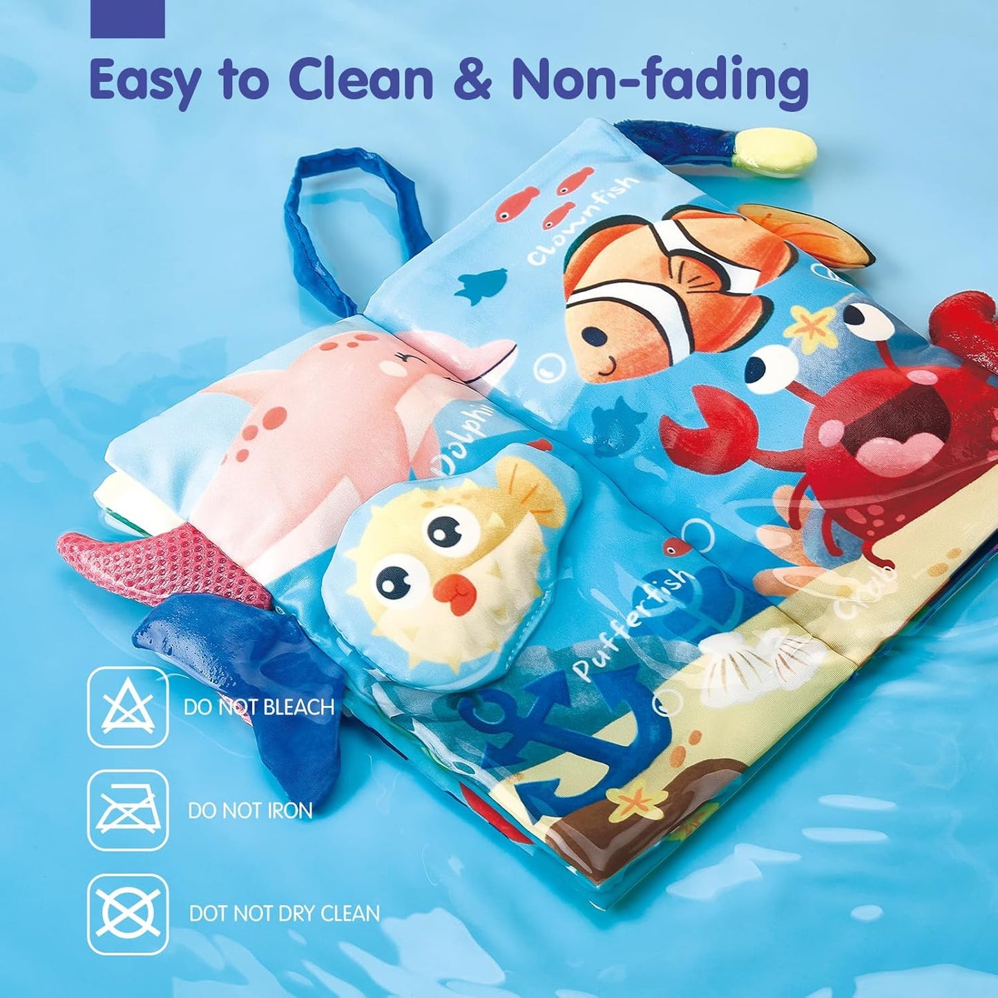 Hahaland Baby Cloth Book 0-3-6 Months Baby Stroller Toy 8-9 Months Set of 2 Soft Crinkling Sound Best Gift for Newborn Baby Boys Girls