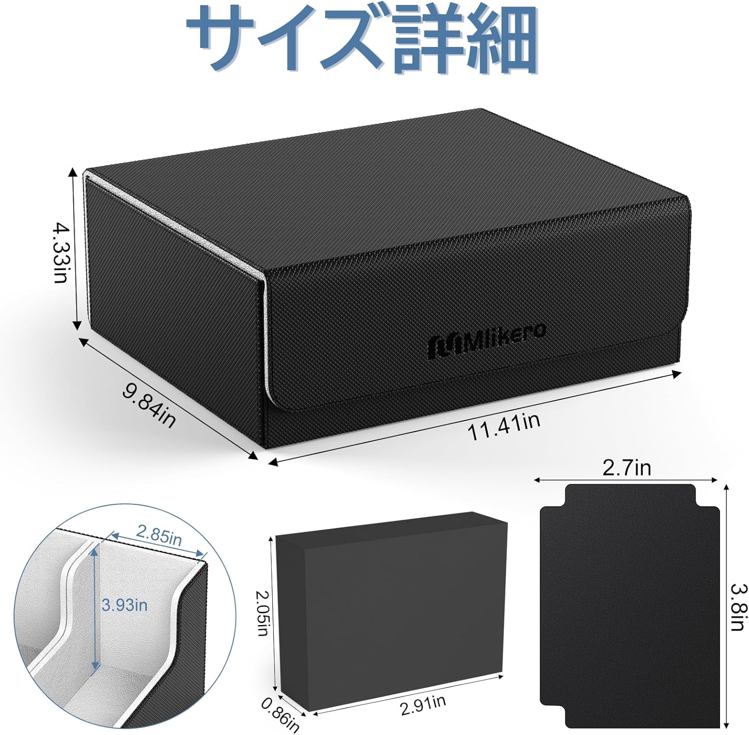 Mlikero Deck Case, Card Case, Large Capacity, Holds 1,800 Cards, Card Case, Magnetic Trading Card Case, Storage Box, 10 Dividers and 3 Foam Plugs, Compatible with Yugioh Poker, MTG Duema, Various Card