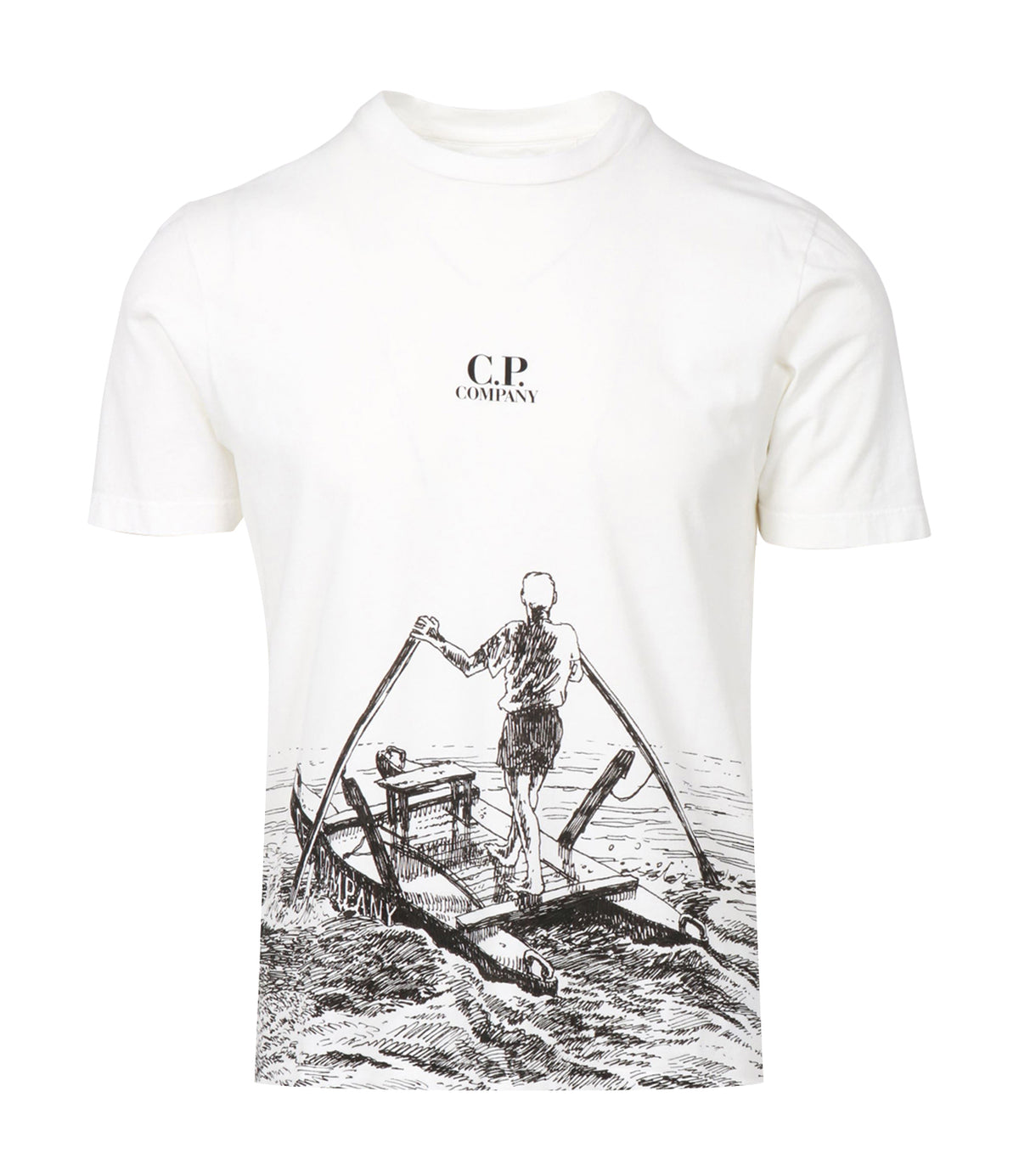 C C.P.会社Tシャツとポロスホワイト - Image 6