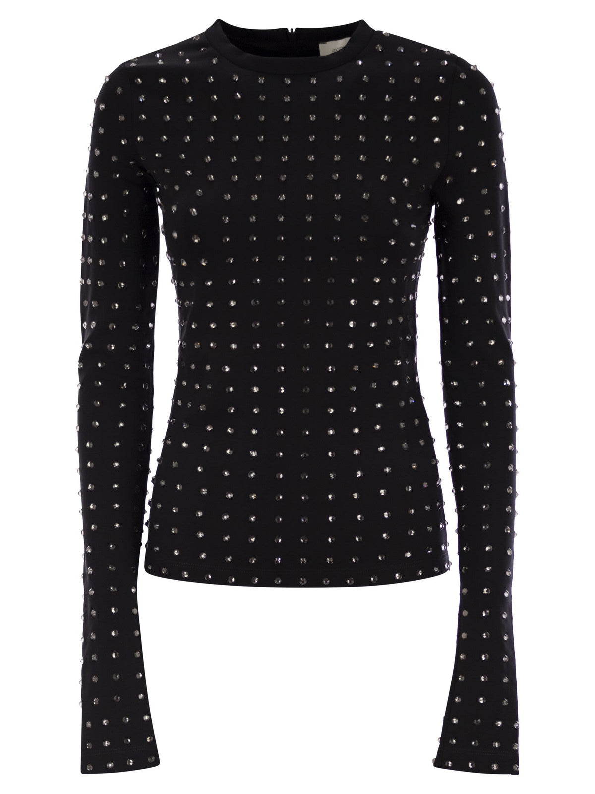 Sportmax ラインストーン付きSportMax Negus Scuba Jersey Tシャツ - Image 6