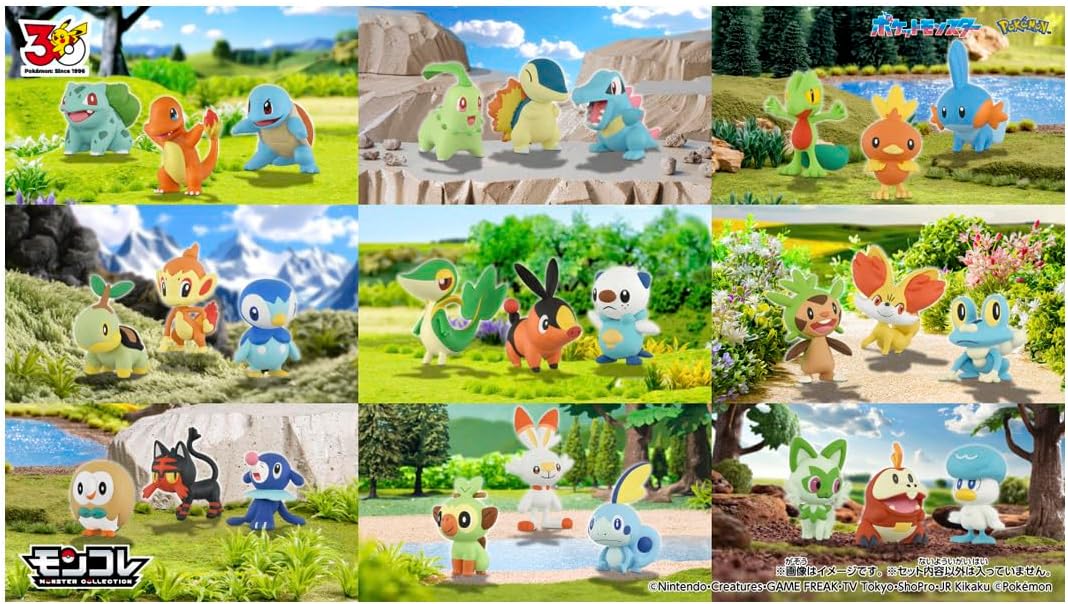 Takara Tomy Pokemon 30th Anniversary Moncolle Travel Set of 3 Kanto Region