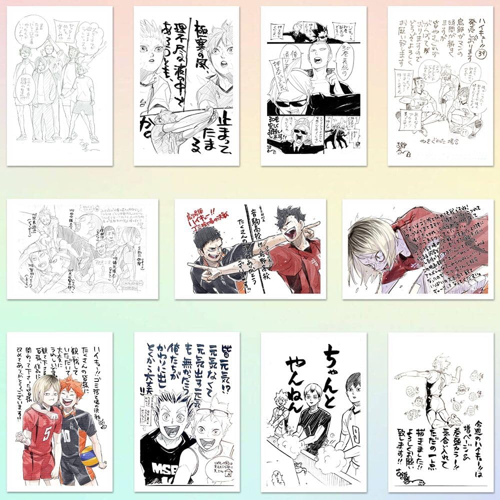 Haikyu Sticker Set of 108 | Kageyama, Hinata, Oikawa, and Wooden Rabbit Characters | Anime Manga Manuscript Style | Student Gift | For Laptops, Smartphones, Suitcases | Fashionable Designs
