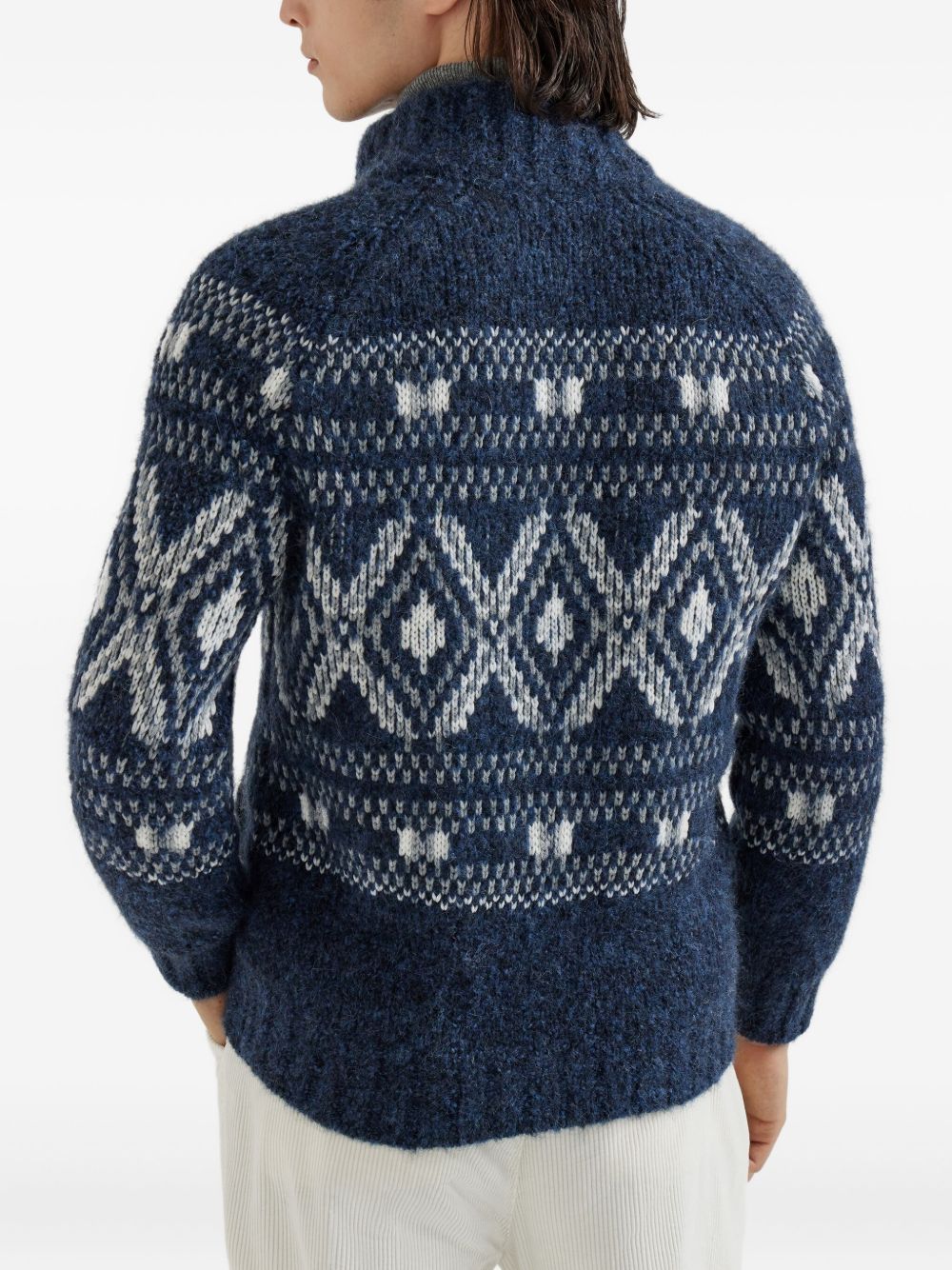 Brunello Brunello Cucinelliウールはカーディガンをジップしました - Image 6