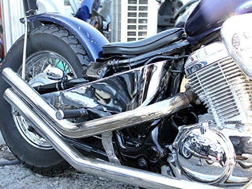 メッキサイドカバー スティード400/600 NC26 ハーレー風 バイク用 オートバイ バイクパーツ ホンダ用 純正タイプ社外品