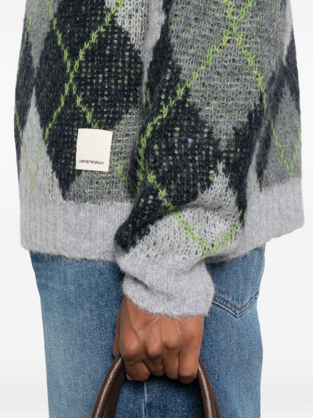 Emporio エンポリオアルマーニウールブレンドクルーネックセーター - Image 6