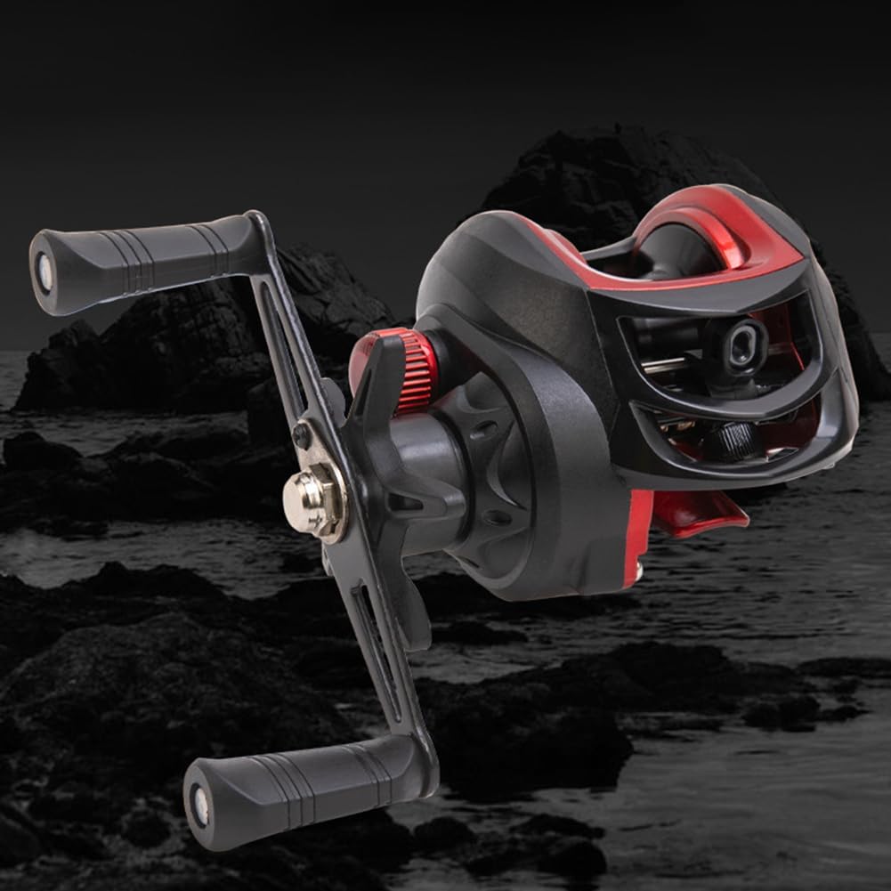 Bait Reel, Left/Right Handle, Maximum Drag Force, 17.7 lbs (8 kg), Gear Ratio, 7.2:1, Lightweight, For Saltwater Fishing, Freshwater Fishing, For Beginners
