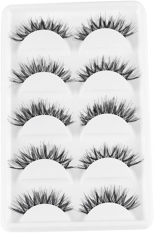 5 Pairs False Eyelashes, Ultra Thick, Stage Use, Cosmetic, Natural, Long Eyelash Extensions, Fake Eyelashes, Handmade, 3D