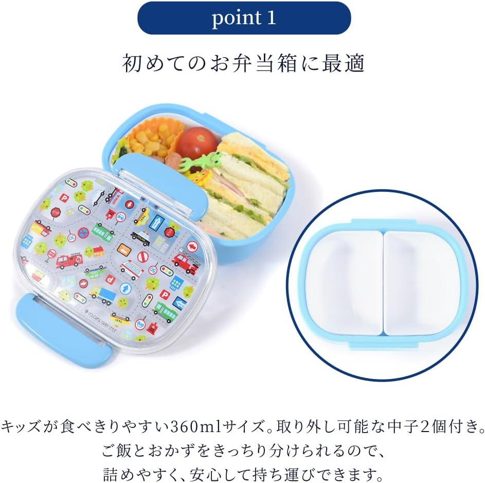 COLORFUL CANDY STYLE Children's Bento Box, Lunch Box, Train Face Collection, Licensed by JR East Japan, Boys, Made in Japan N5803300