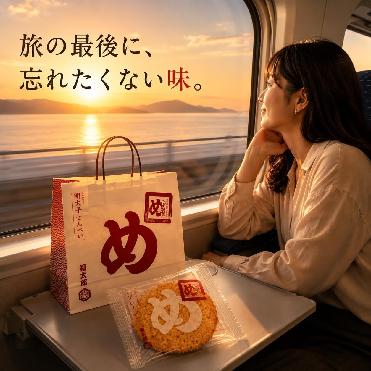 Fukuoka Limited Product: Fuktaro Menbei, Plain (2 Sheets x 16 Bags), Fukuoka Souvenir, Spicy Mentai, Flavor, Senbet, Handbag, Fukuoka Souvenir, Gift, Gift, Sweet, Homecoming Souvenir, Present