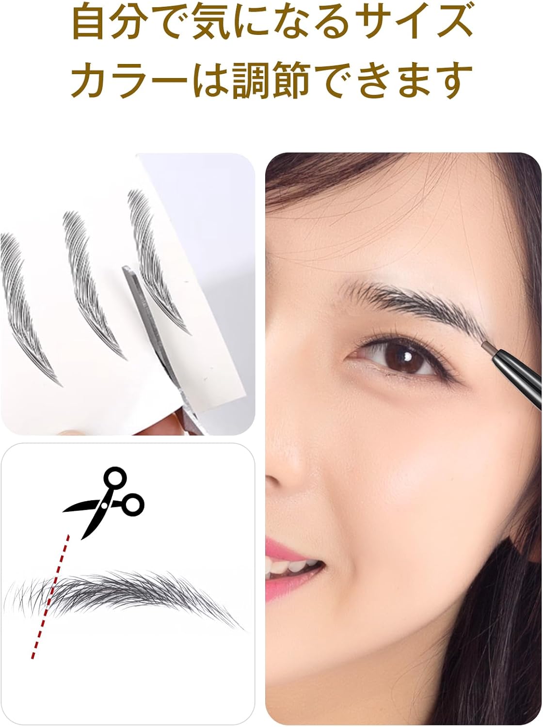 YOYO Eyebrow Seals Natural Waterproof Time-saving Long Lasting 60 Pairs Women Eyebrow Stamp Permanent Makeup Eyebrow Patch Eyebrow Tint No Fall Off (black-06)