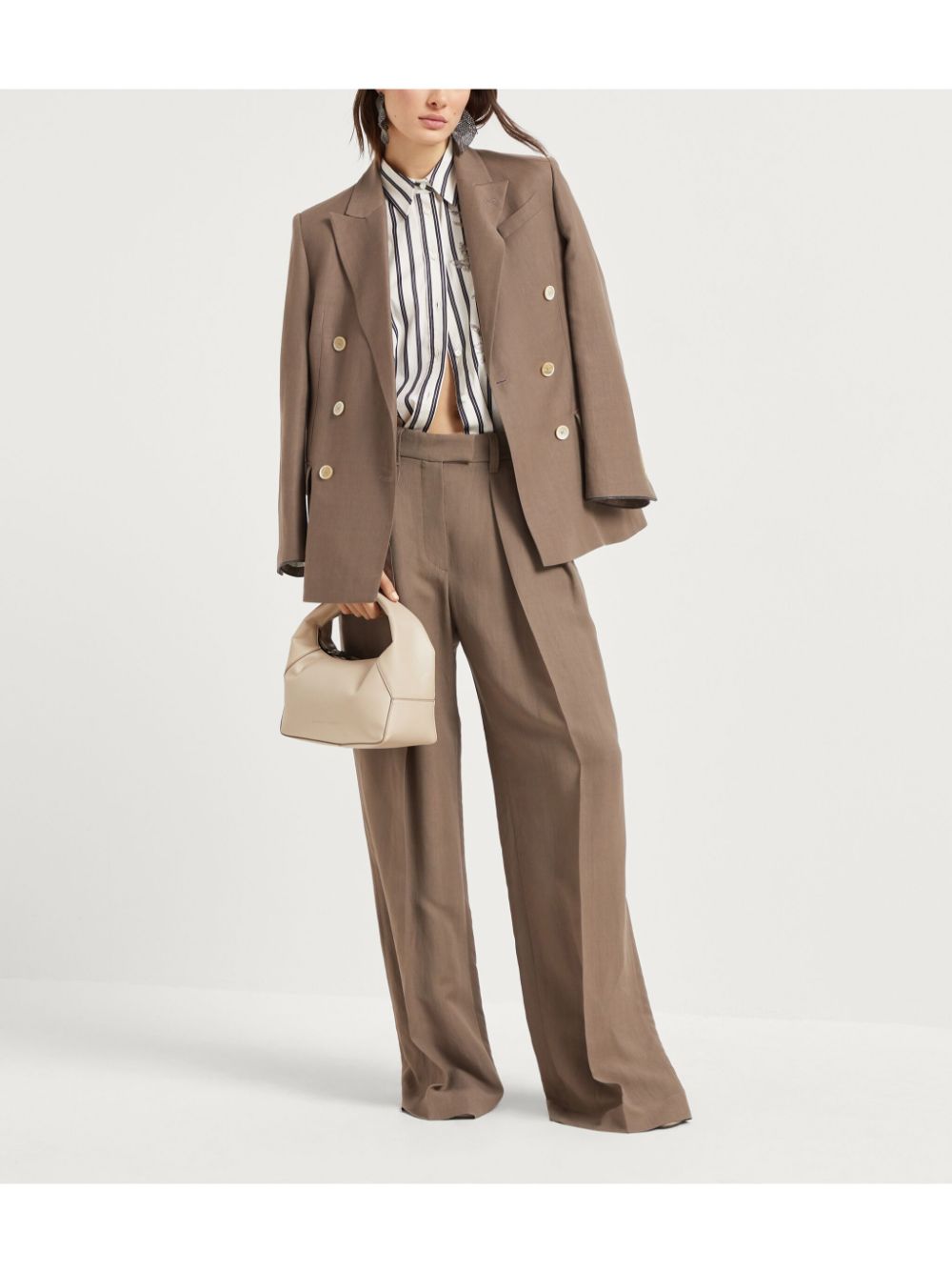 Brunello Cucinelliリネンブレンドダブル胸部ジャケット - Image 6