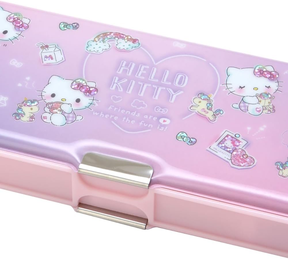 Sanrio 437204 Hello Kitty Pencil Case, Kids’ Stationery, Character Goods, Kitty-Chan, 8.7 x 3.5 x 1.1 inches (22.2 x 8.8 x 2.8 cm)