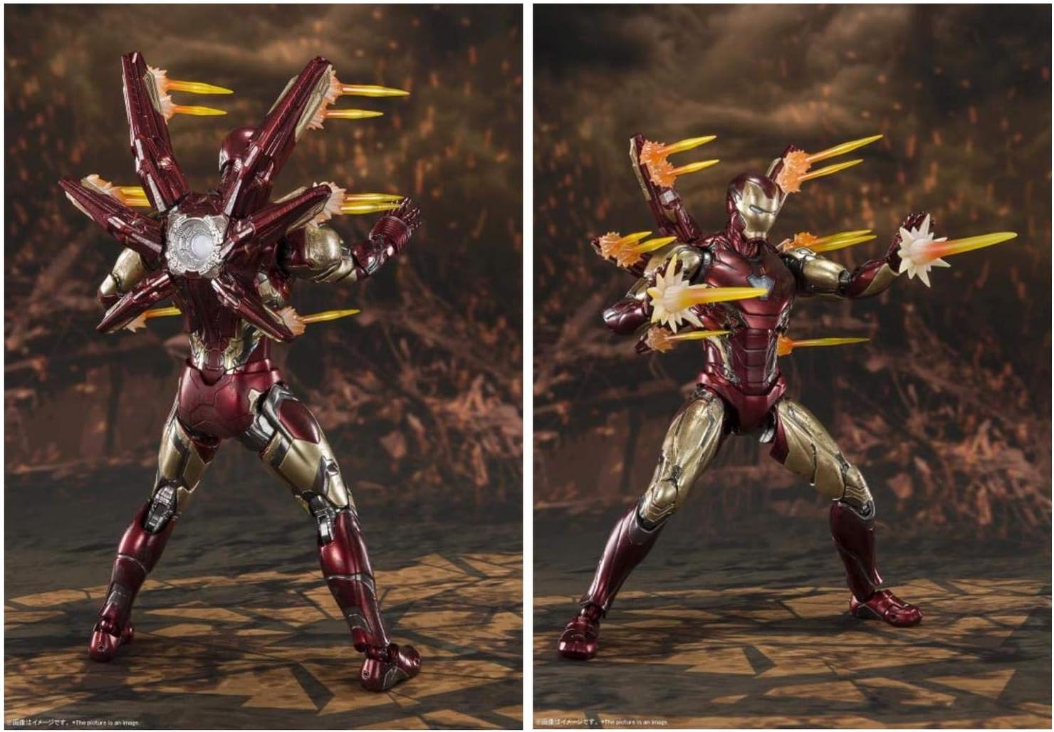 S.H. Figuarts Avengers Iron Man Mark 85 - FINAL BATTLE EDITION - Approx. 6.3 inches (160 mm), ABS & PVC & Die Cast Pre-painted Action Figure