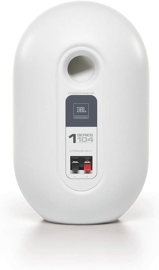 JBL Professional 104-BTW-Y3 Powered 2-Way Full Range Studio Monitor Speaker, 3 Year Warranty Model, Built-in Amplifier, 30W+30W High Output, Bluetooth 5.0 Compatible (White)
