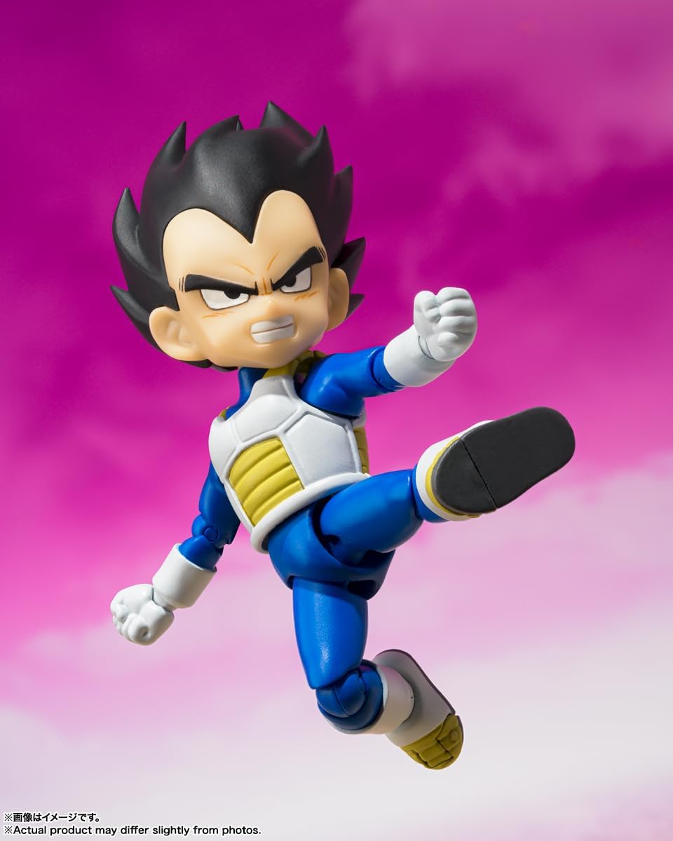 BANDAI SPIRITS S.H. Figuarts Dragon Ball DAIMA Vegeta (Mini) Approx. 2.8 inches (70 mm), PVC & ABC, Pre-painted Action Figure