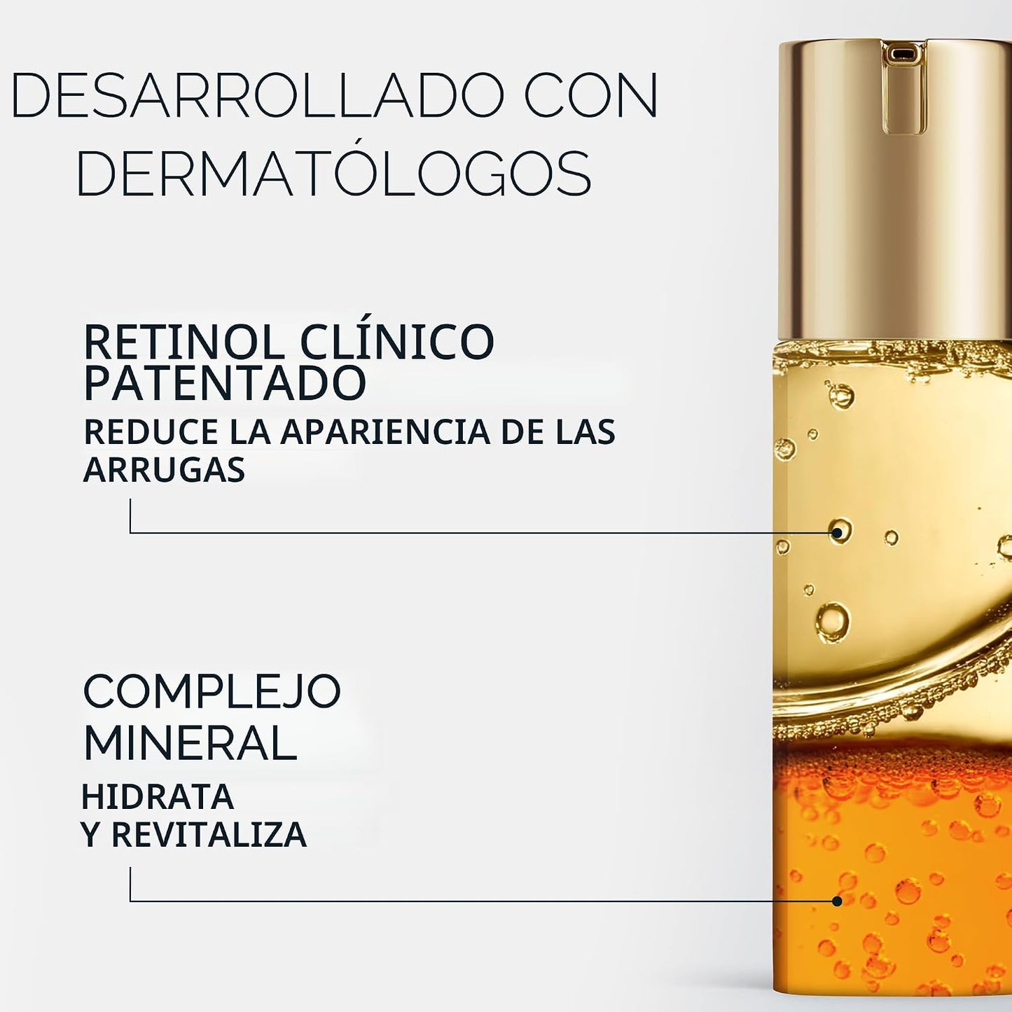 RoC Retinol Correxion Deep Wrinkle Retinol Face Serum con ácido ascórbico, tratamiento diario antienvejecimiento para líneas finas, manchas oscuras, cicatrices de acné, 1 onza (el embalaje puede