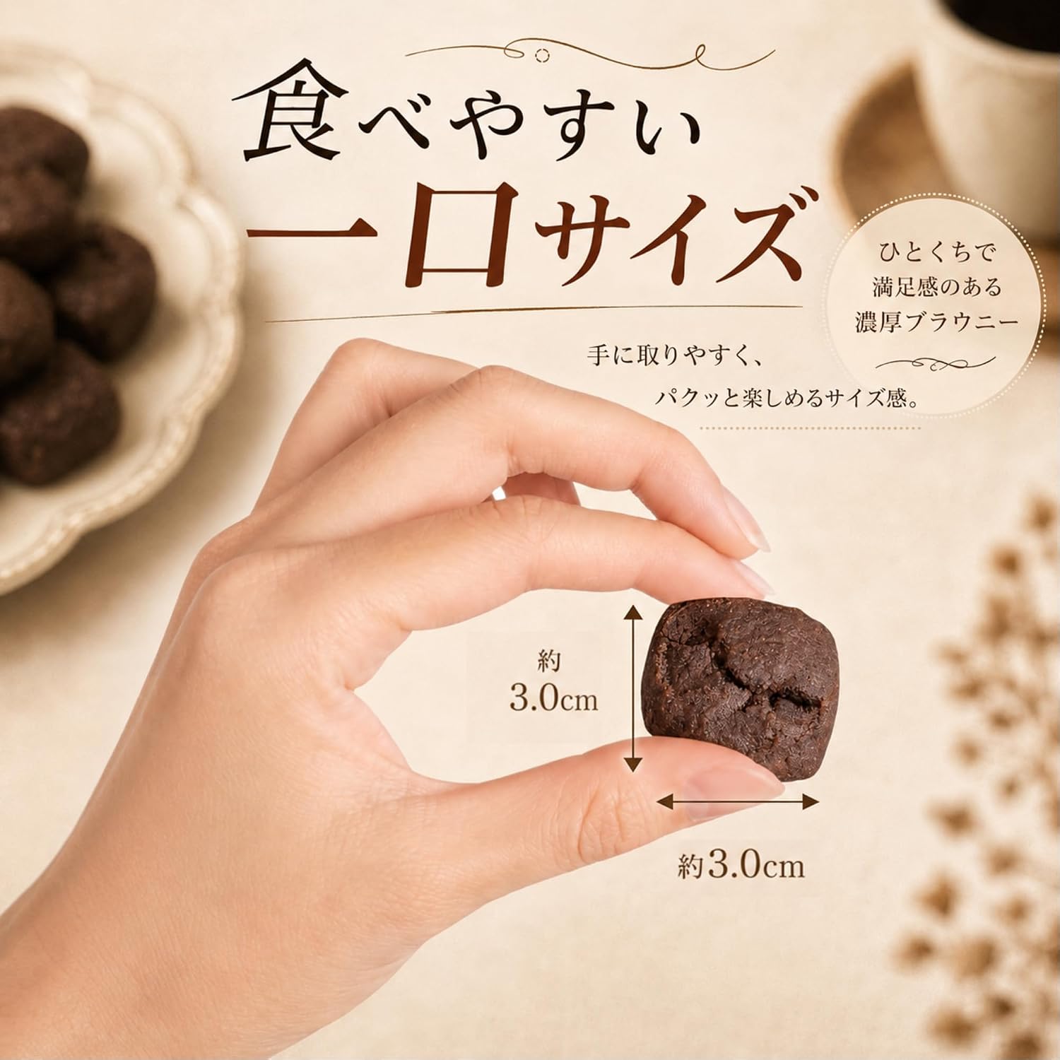 Chocolate Brownie Chocolate, Sweets, Commercial Use, 17.6 oz (500 g), Made in Japan, Includes Zipper Bag