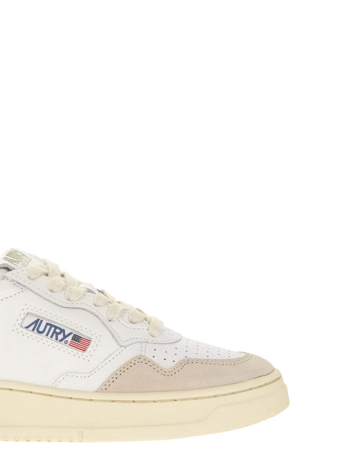 Autry Medalist Low LeatherとSuede Sneakers - Image 6